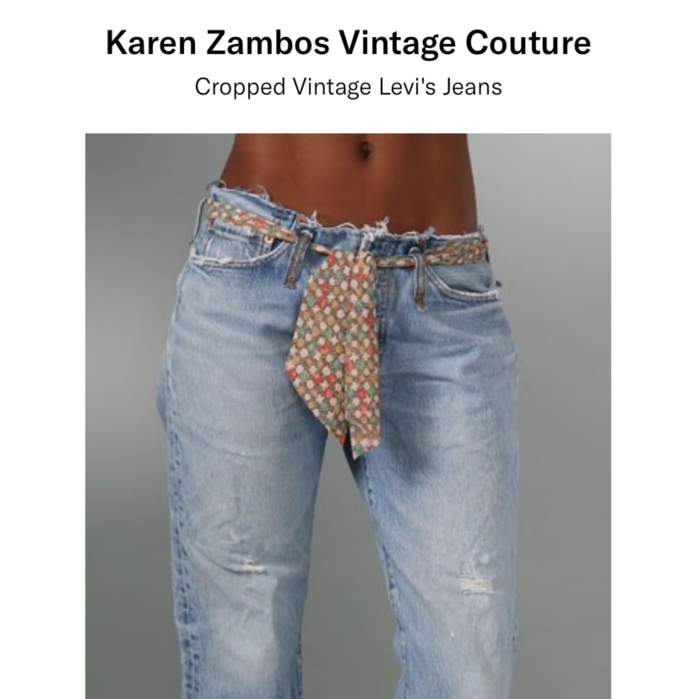 Karen Zambos Vintage Culture cropped Levi’s size 4